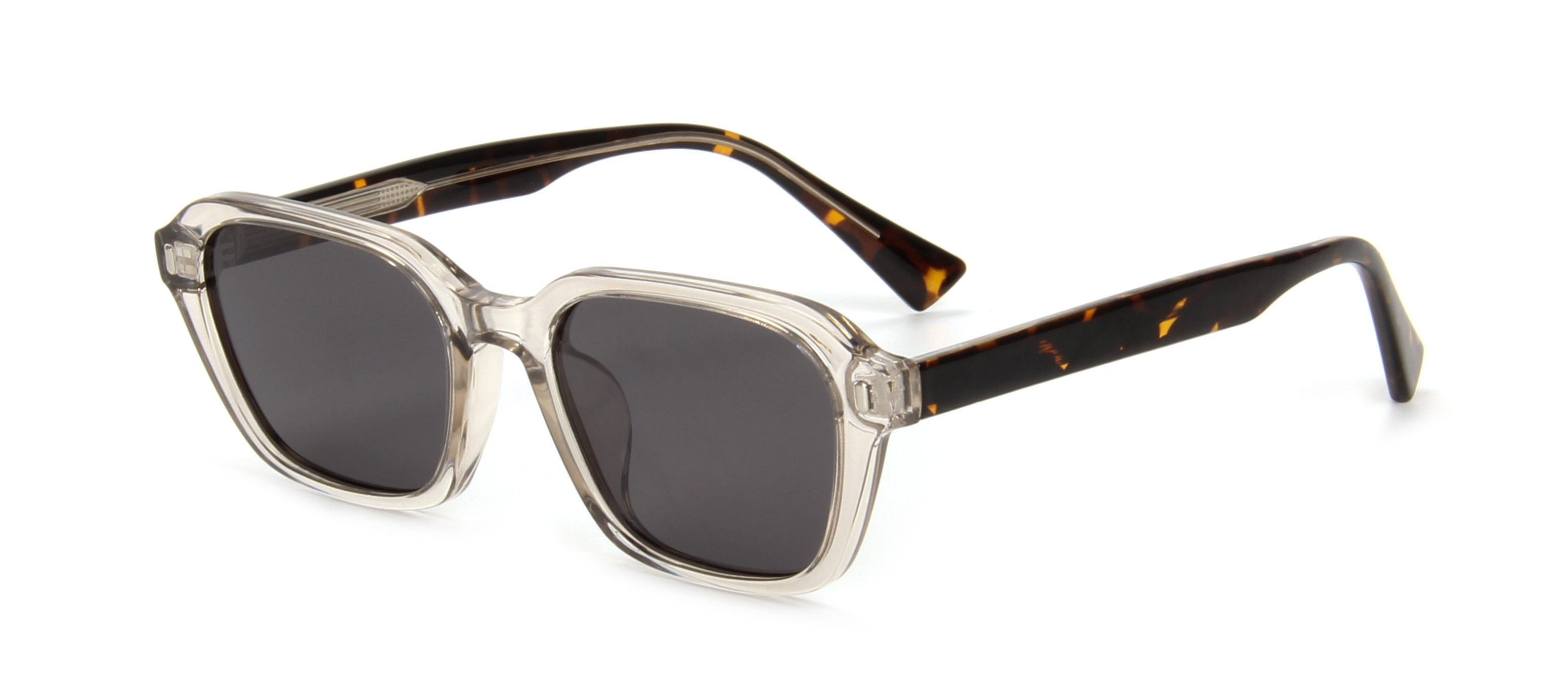 RIANOVA fashion small frame square rivet decoration cp temples polarized sunglasses 8012