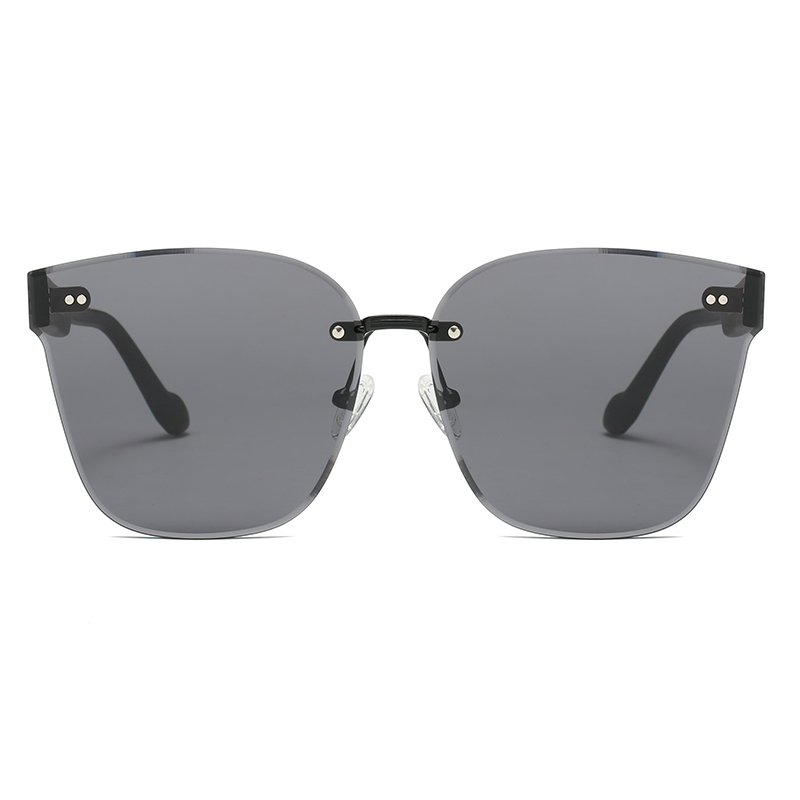 RIANOVA Fashionable frameless street photo polarized sunglasses 2224