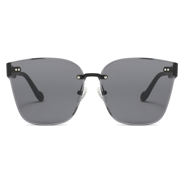 RIANOVA Fashionable frameless street photo polarized sunglasses 2224