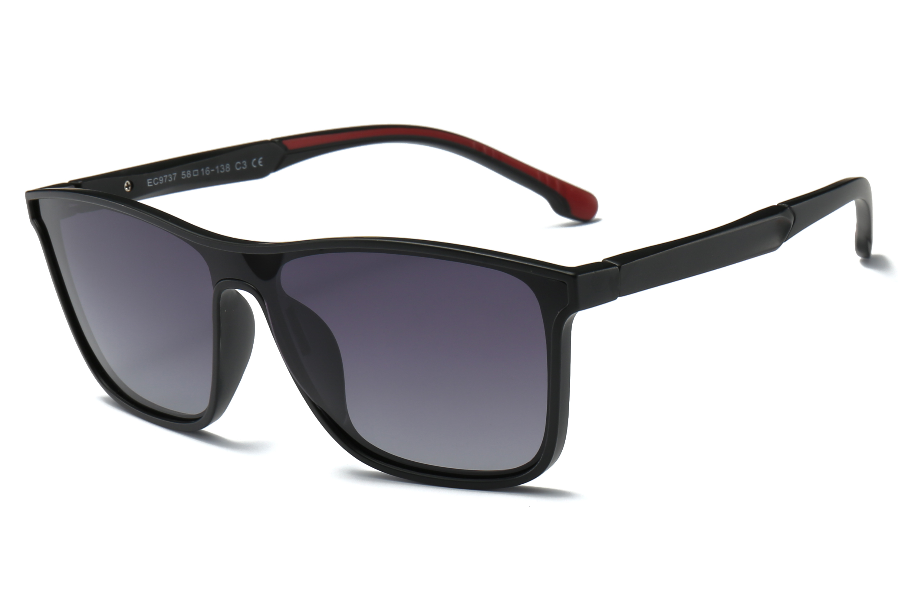 Enrique Cavaldi Square Frame Classic Shape Outdoor Riding Polarized Sunglasses 9737
