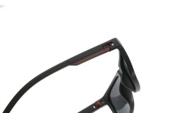 Enrique Cavaldi Classic Square Frame Cutout Breathable Design Clashing Color Legs Polarized Sunglasses 9732