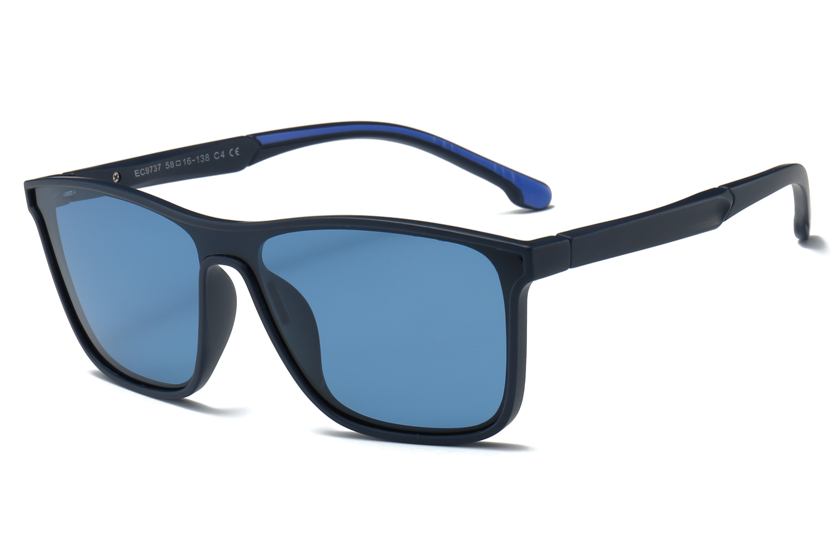 Enrique Cavaldi Square Frame Classic Shape Outdoor Riding Polarized Sunglasses 9737