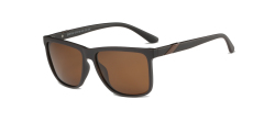 Enrique Cavaldi square shape beveled metal bar decorative temples polarized sunglasses 9735