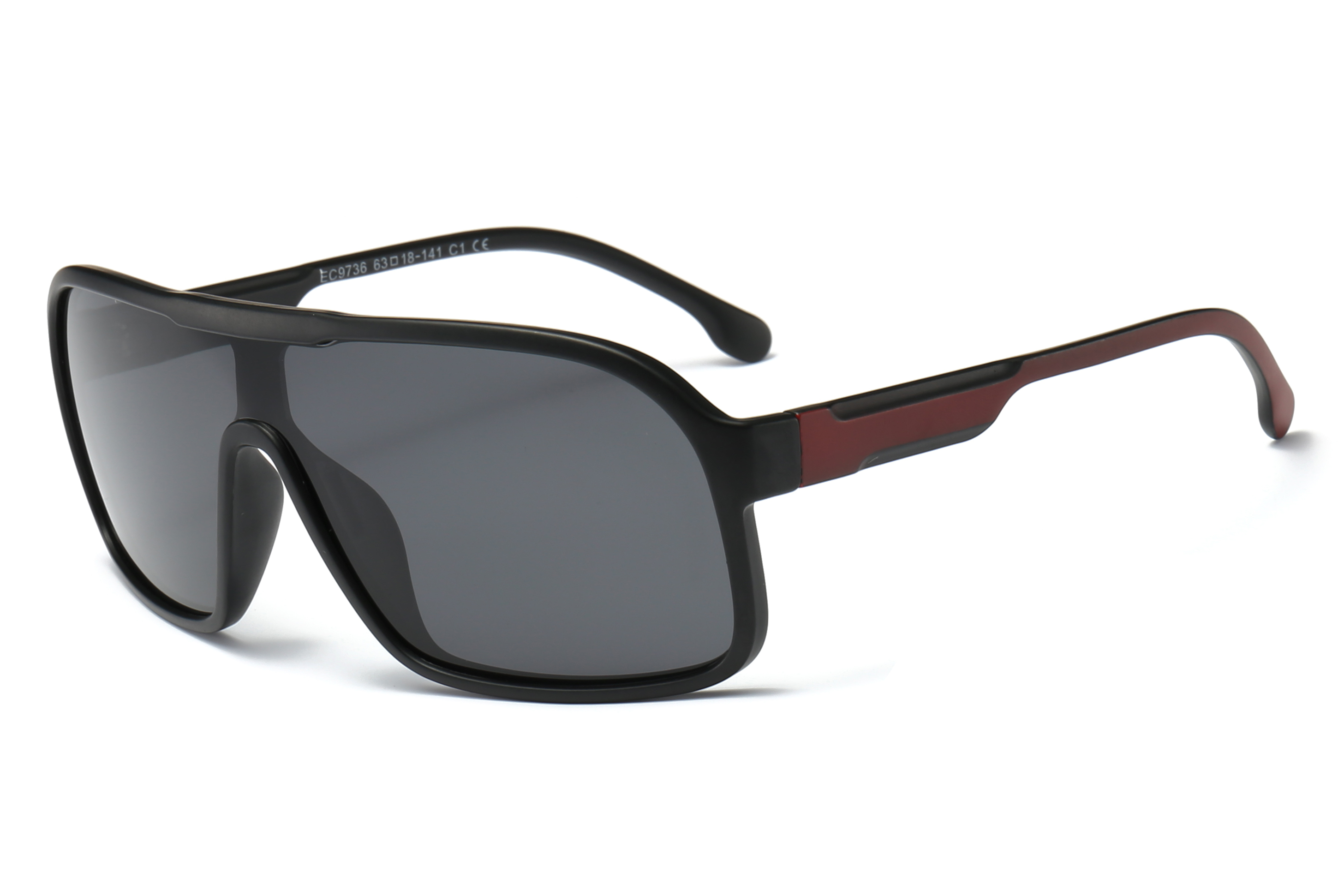 Enrique Cavaldi Large Frame One Piece Eye Protection Riding Outdoor Polarized Sunglasses 9736