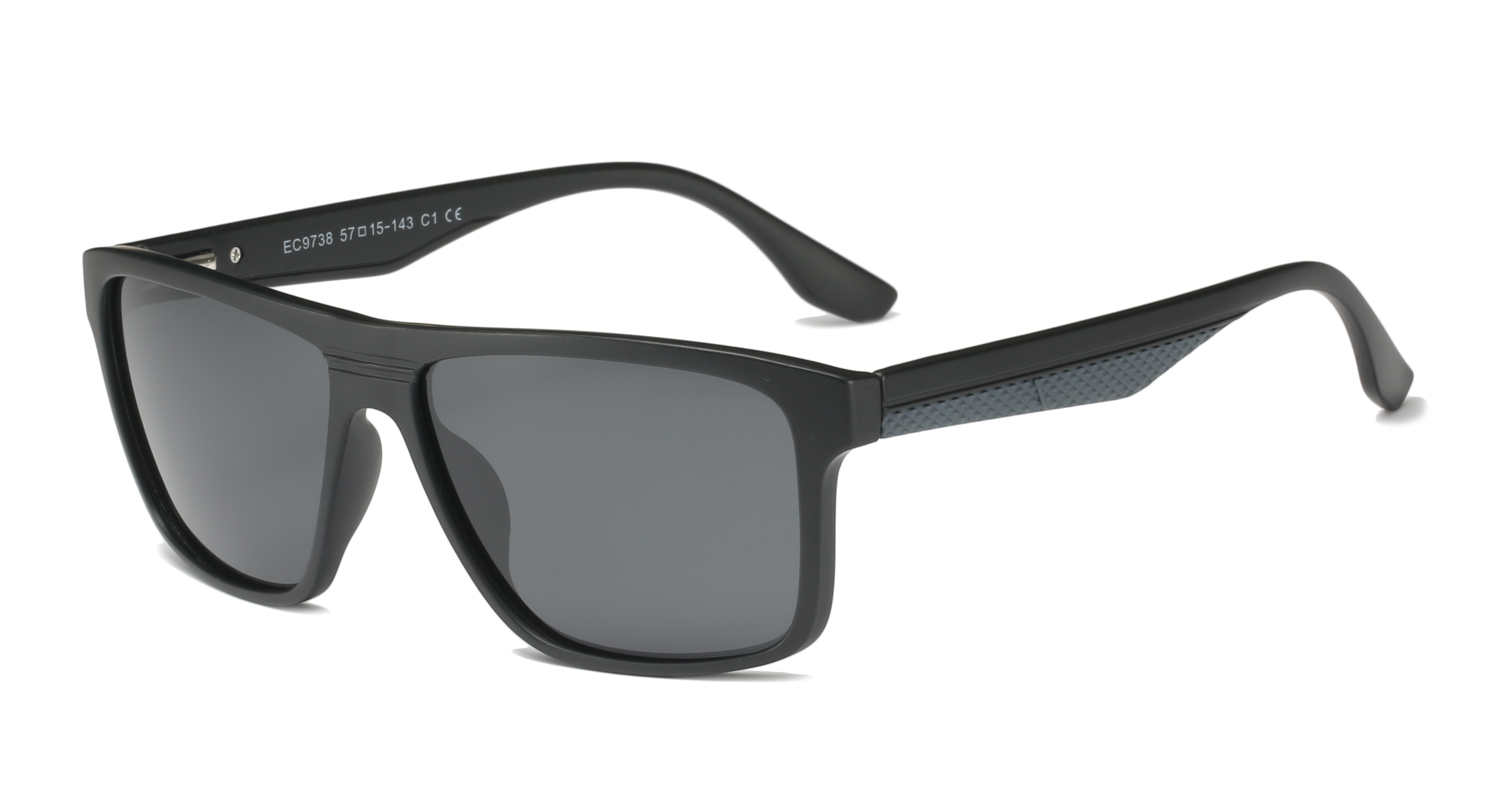 Enrique Cavaldi Square Frame Sport Look Riding Outdoor Polarized Sunglasses 9738