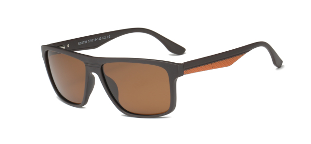 Enrique Cavaldi Square Frame Sport Look Riding Outdoor Polarized Sunglasses 9738