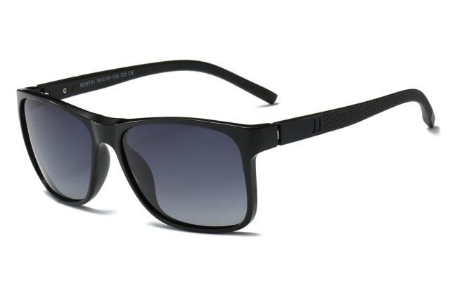 Enrique Cavaldi Square Frame Outdoor Riding Personalized Windproof Polarized Sunglasses 9731