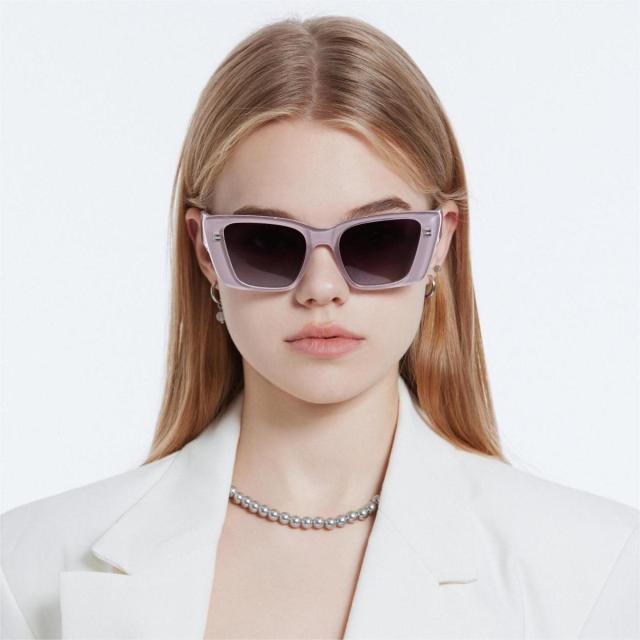 LEKE Polarized SunglassesThick mirror frame rectangle Trendy 14008