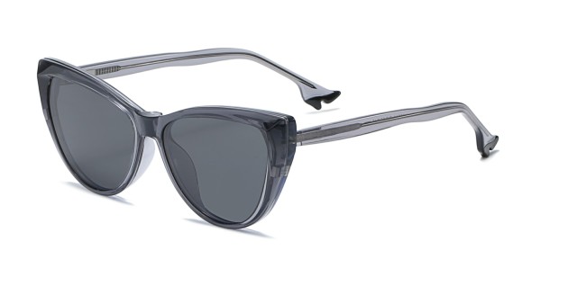 LEKE Dual Purpose Polarized Cat Eye Magnetic Sleeve Eyeglasses Sunglasses 8814