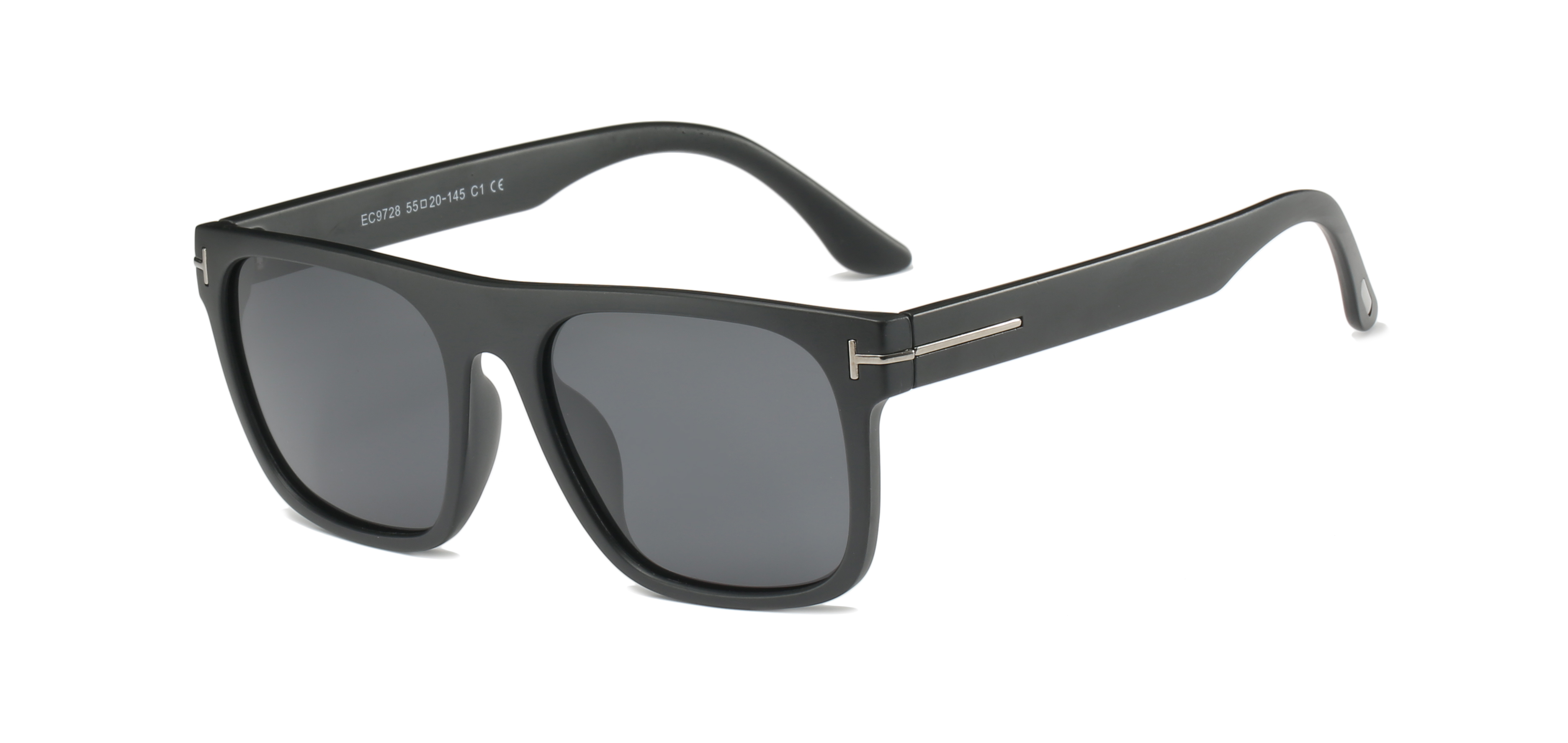 Enrique Cavaldi Metallic Stripe Embellished Polarized Sunglasses 9728