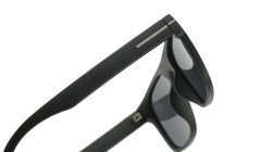 Enrique Cavaldi Metallic Stripe Embellished Polarized Sunglasses 9728