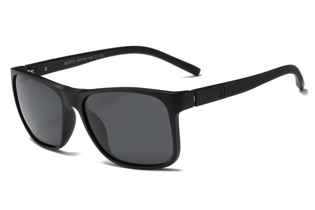Enrique Cavaldi Square Frame Outdoor Riding Personalized Windproof Polarized Sunglasses 9731