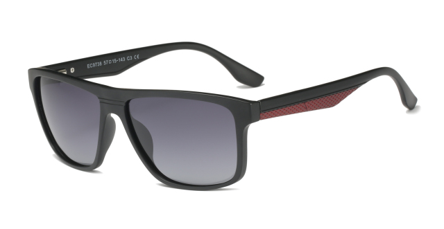 Enrique Cavaldi Square Frame Sport Look Riding Outdoor Polarized Sunglasses 9738