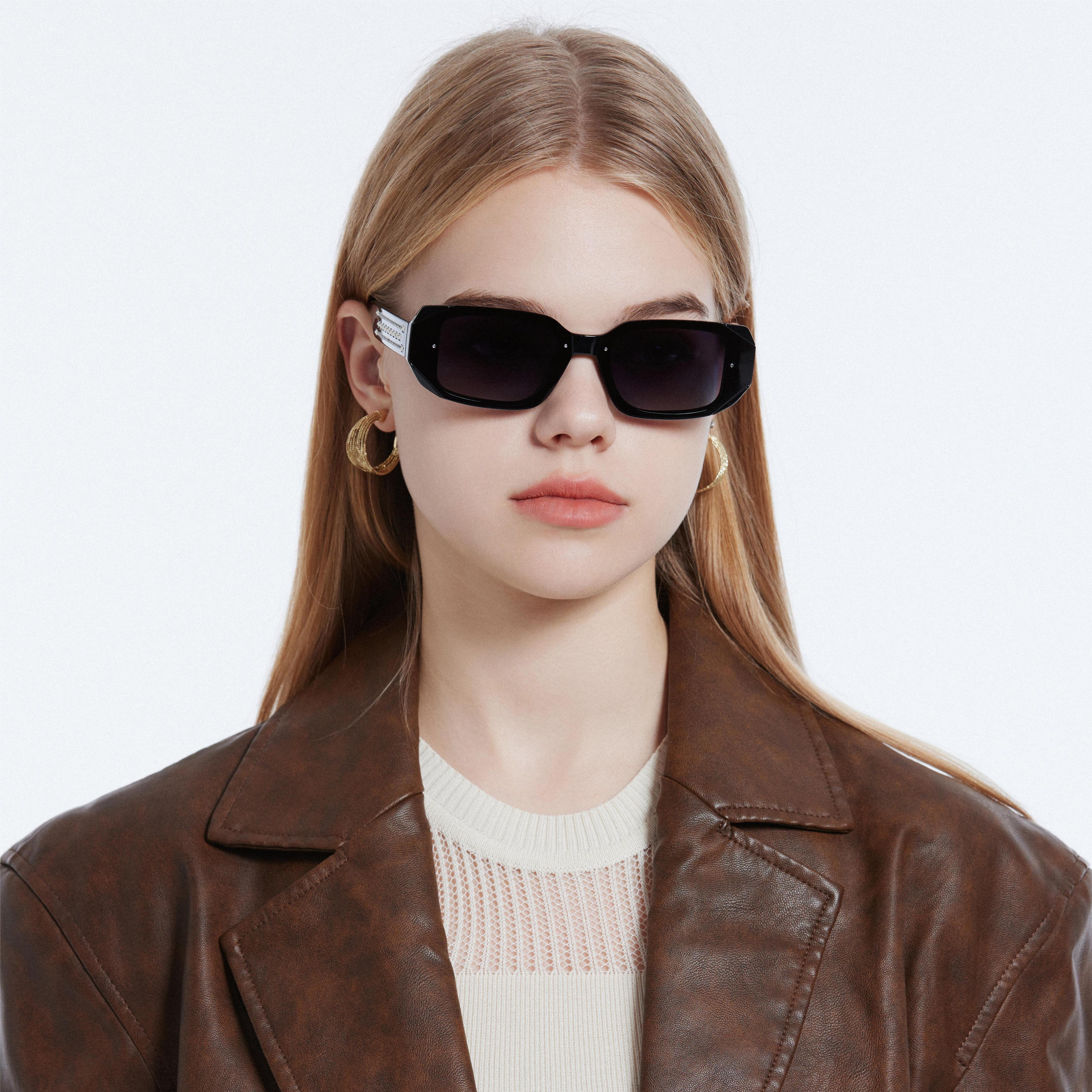 LEKE Polarized Sunglasses Narrow frame glasses edge piping 14003