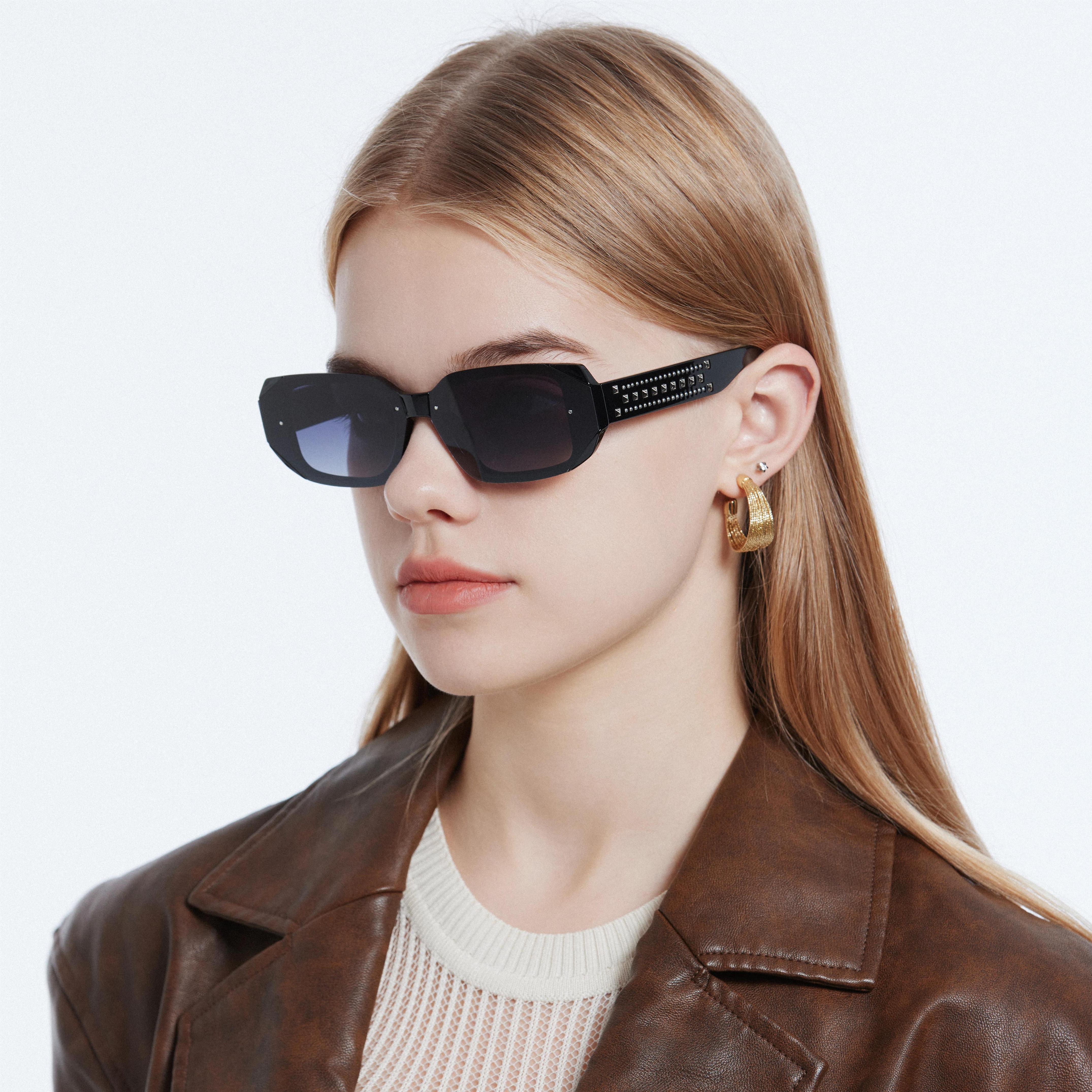 LEKE Polarized Sunglasses Narrow frame glasses edge piping 14003