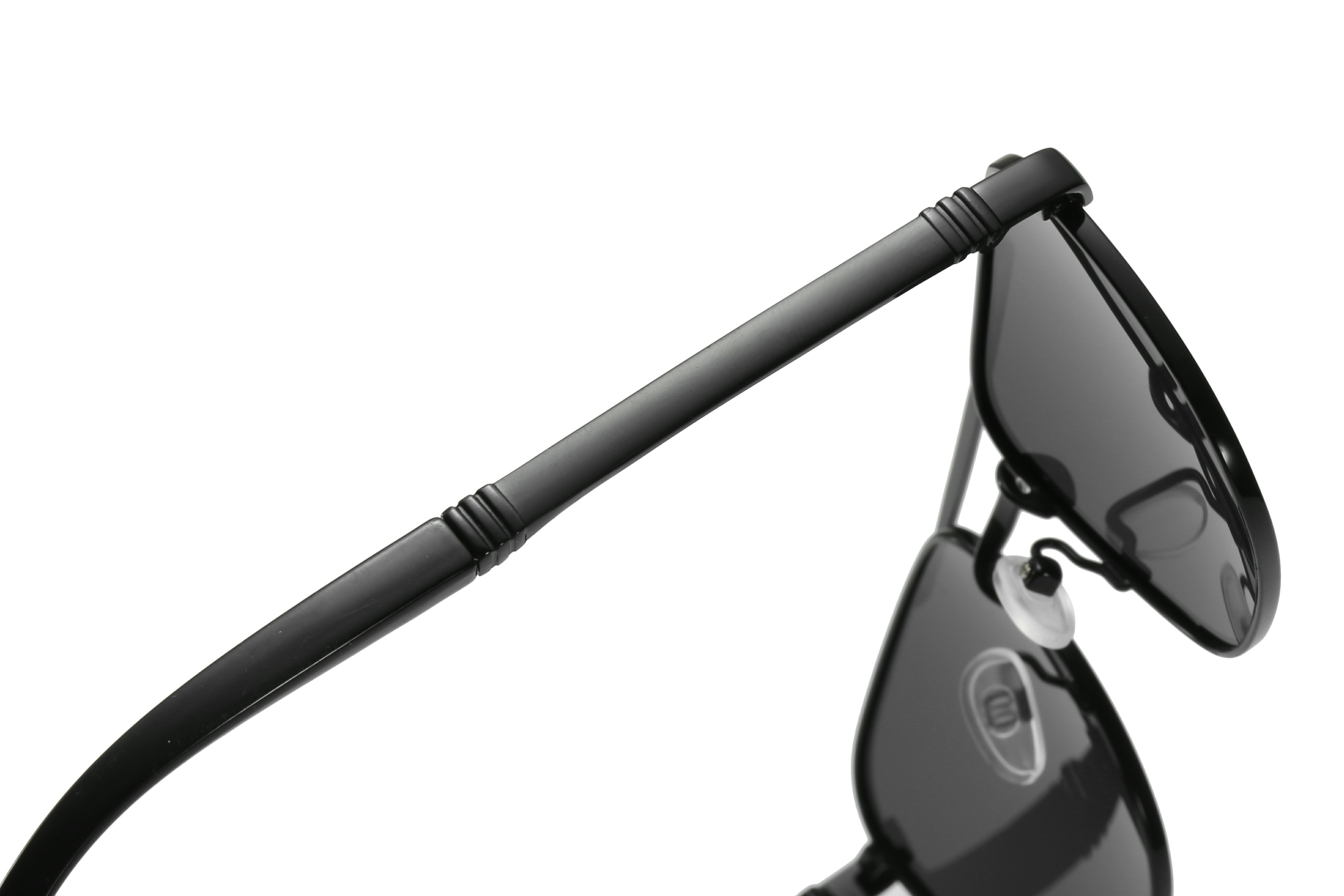 Enrico Cavaldi Double horizontal bar aviator style metal thick temples design polarized sunglasses 8662