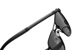 Enrico Cavaldi Double horizontal bar aviator style metal thick temples design polarized sunglasses 8662