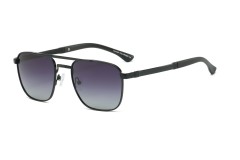 Enrico Cavaldi Double horizontal bar aviator style metal thick temples design polarized sunglasses 8662