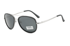 Enrique Cavaldi double crossbar pc wrapped metal temples polarized sunglasses 5817