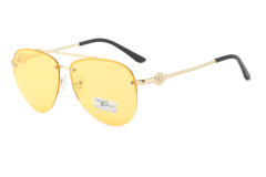 Enrique Cavaldi UV Protective Metal Square Polarized Sunglasses 5833