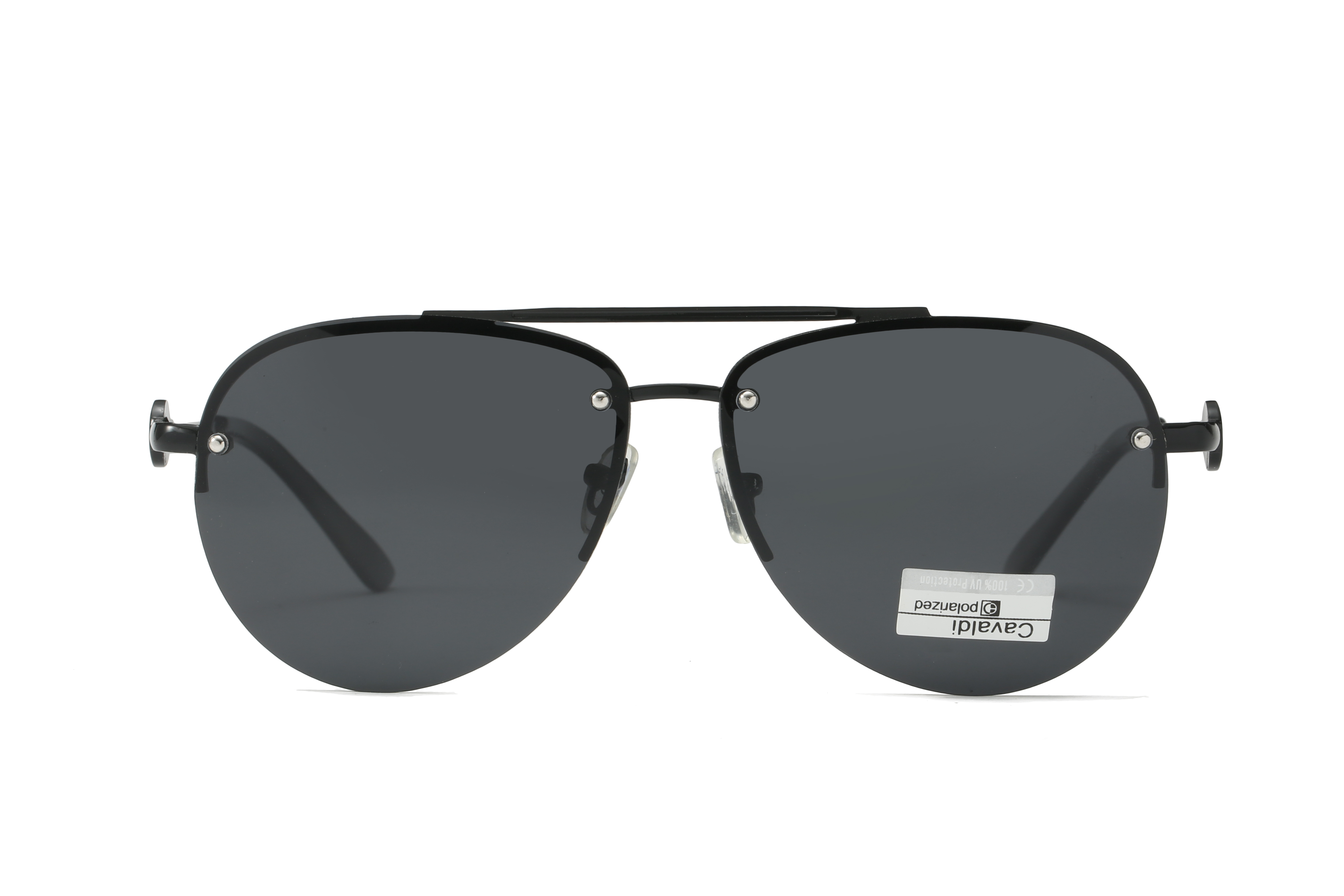 Enrique Cavaldi UV Protective Metal Square Polarized Sunglasses 5833