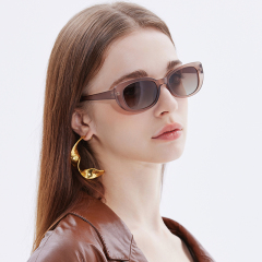 LEKE Polarized Sunglasses Compact solid colored glasses Trendy For Women 16015