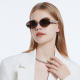 RIANOVA Rimless Oval Eyeglasses Frame Classic Embellished Mesh Leg Design Polarized Sunglasses 6026