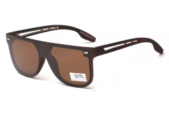 Enrique Cavaldi Polarized Sunglasses Square Frosted Frames 9704