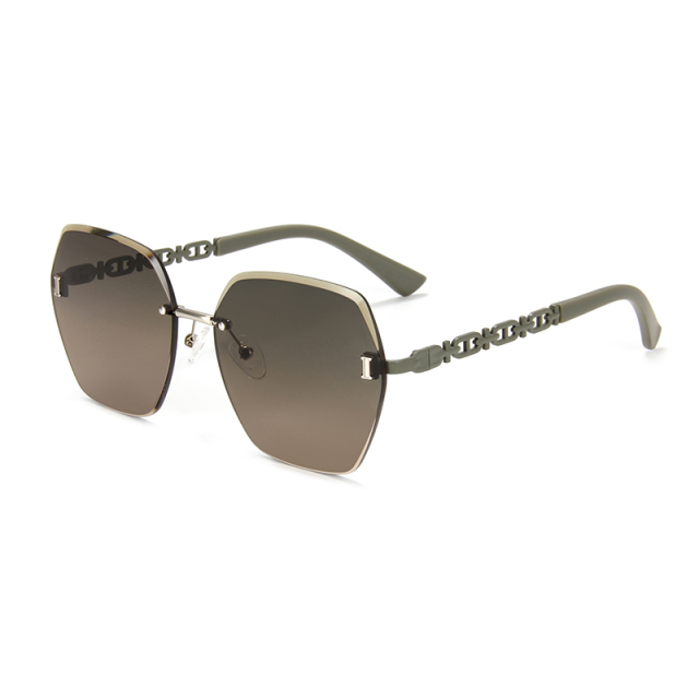 RIANOVA frameless sunglasses polarized sunglasses 6029