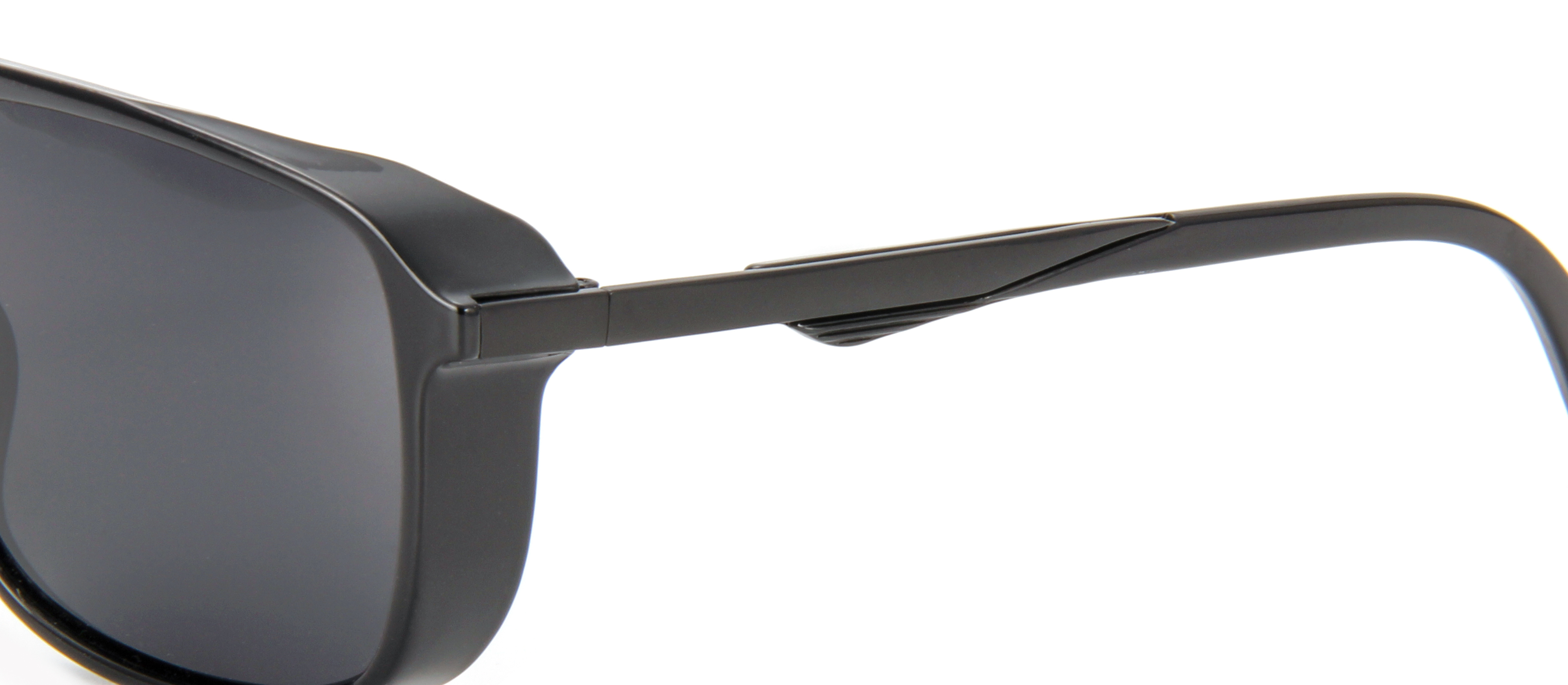 Enrico Cavaldi Classic Shape Double Horizontal Bar Edge Wrap Frame Polarized Sunglasses 68038