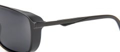 Enrico Cavaldi Classic Shape Double Horizontal Bar Edge Wrap Frame Polarized Sunglasses 68038