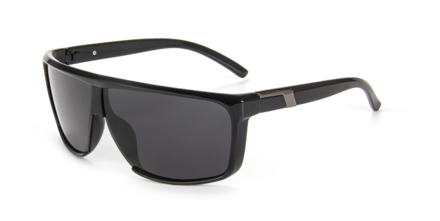 Enrico Cavaldi sporty cool cut-out design temples metal inlay polarized sunglasses 68039