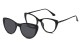 LEKE cat eye metal temples design magnetic sleeve dual purpose polarized sunglasses 8804