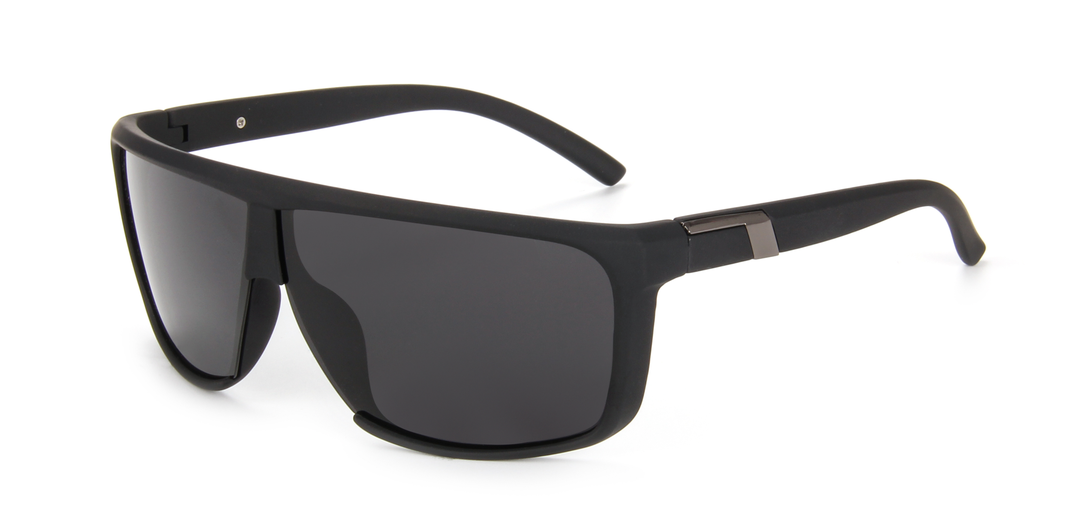 Enrico Cavaldi sporty cool cut-out design temples metal inlay polarized sunglasses 68039