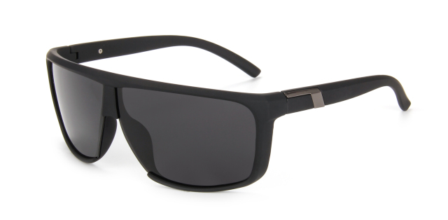 Enrico Cavaldi sporty cool cut-out design temples metal inlay polarized sunglasses 68039