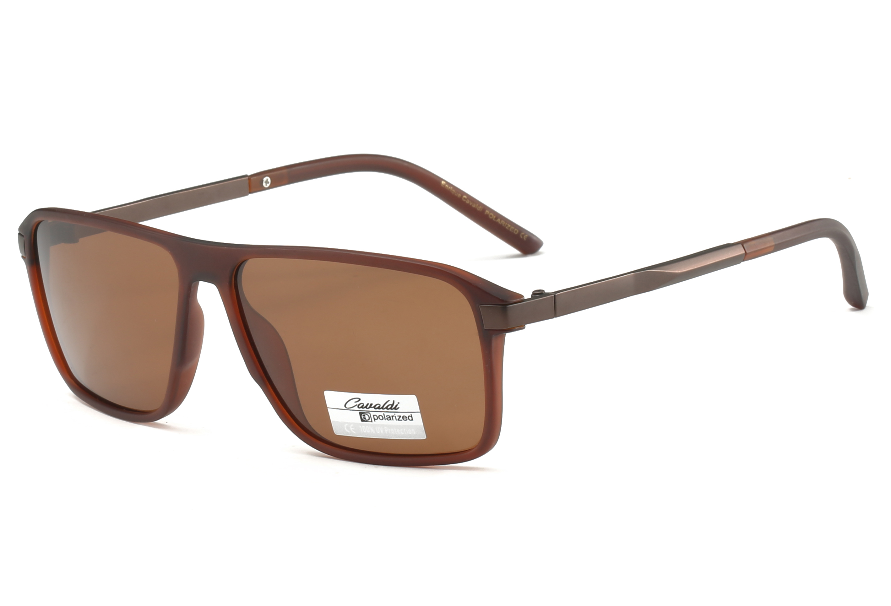 Enrico Cavaldi Cool Square Aviator Polarized Sunglasses 28039
