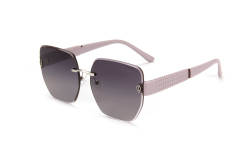 RIANOVA frameless polarized sunglasses square frame 6039
