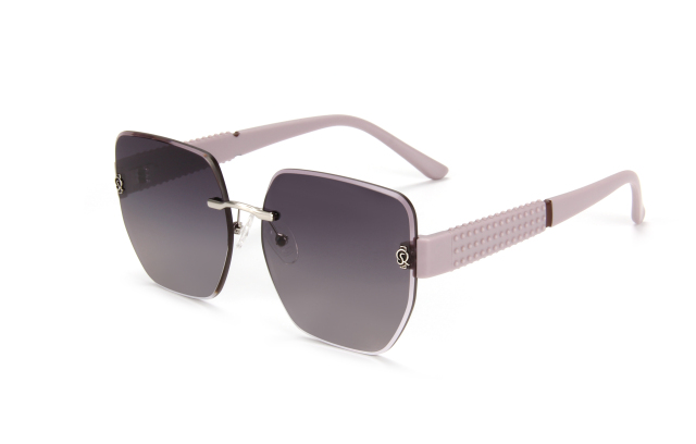 RIANOVA frameless polarized sunglasses square frame 6039
