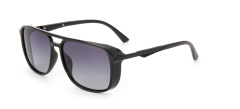 Enrico Cavaldi Classic Shape Double Horizontal Bar Edge Wrap Frame Polarized Sunglasses 68038