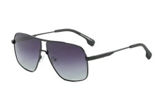 Enrico Cavaldi Double Crossbar Aviator Style Metal Leg Design Polarized Sunglasses 8663