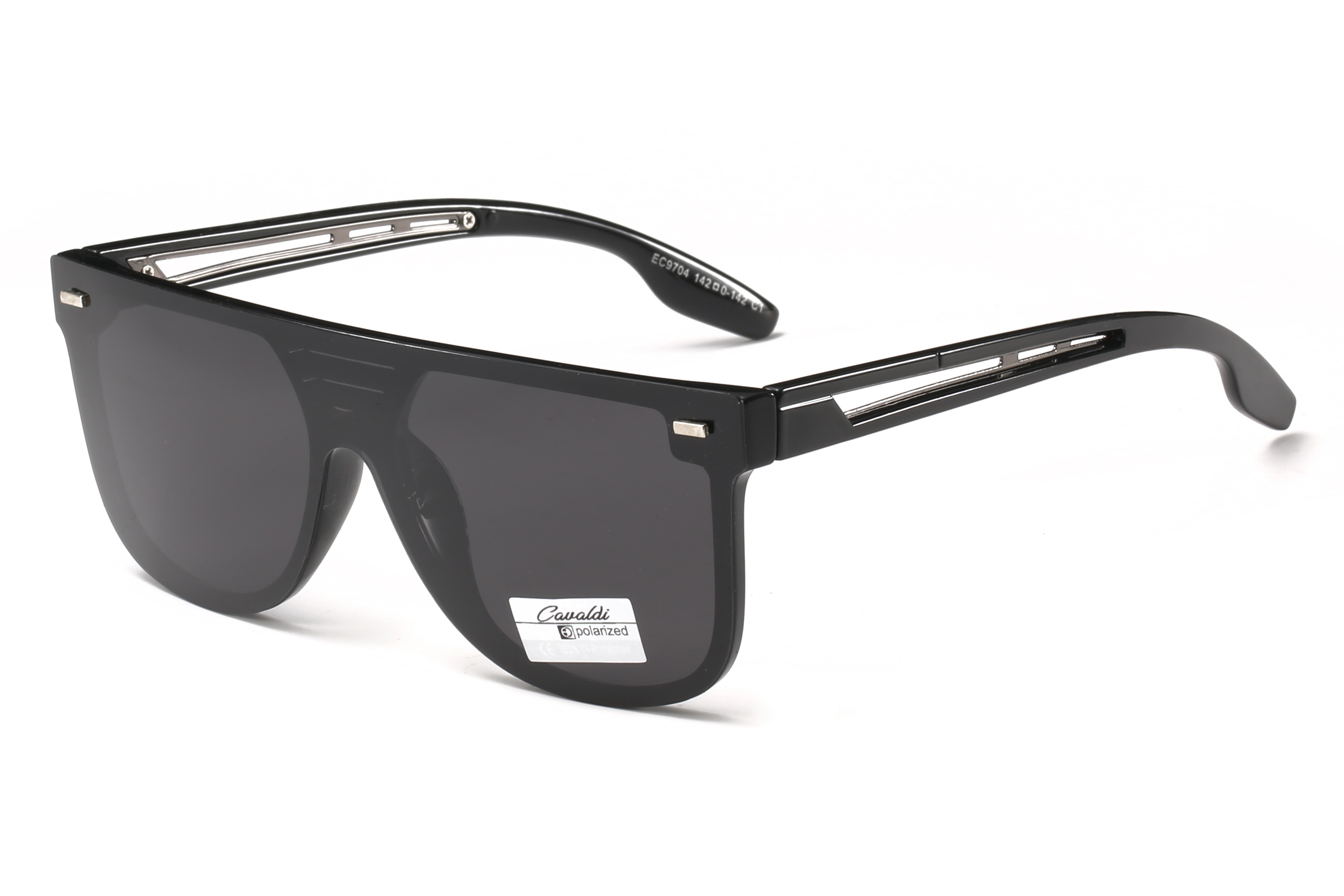 Enrique Cavaldi Polarized Sunglasses Square Frosted Frames 9704
