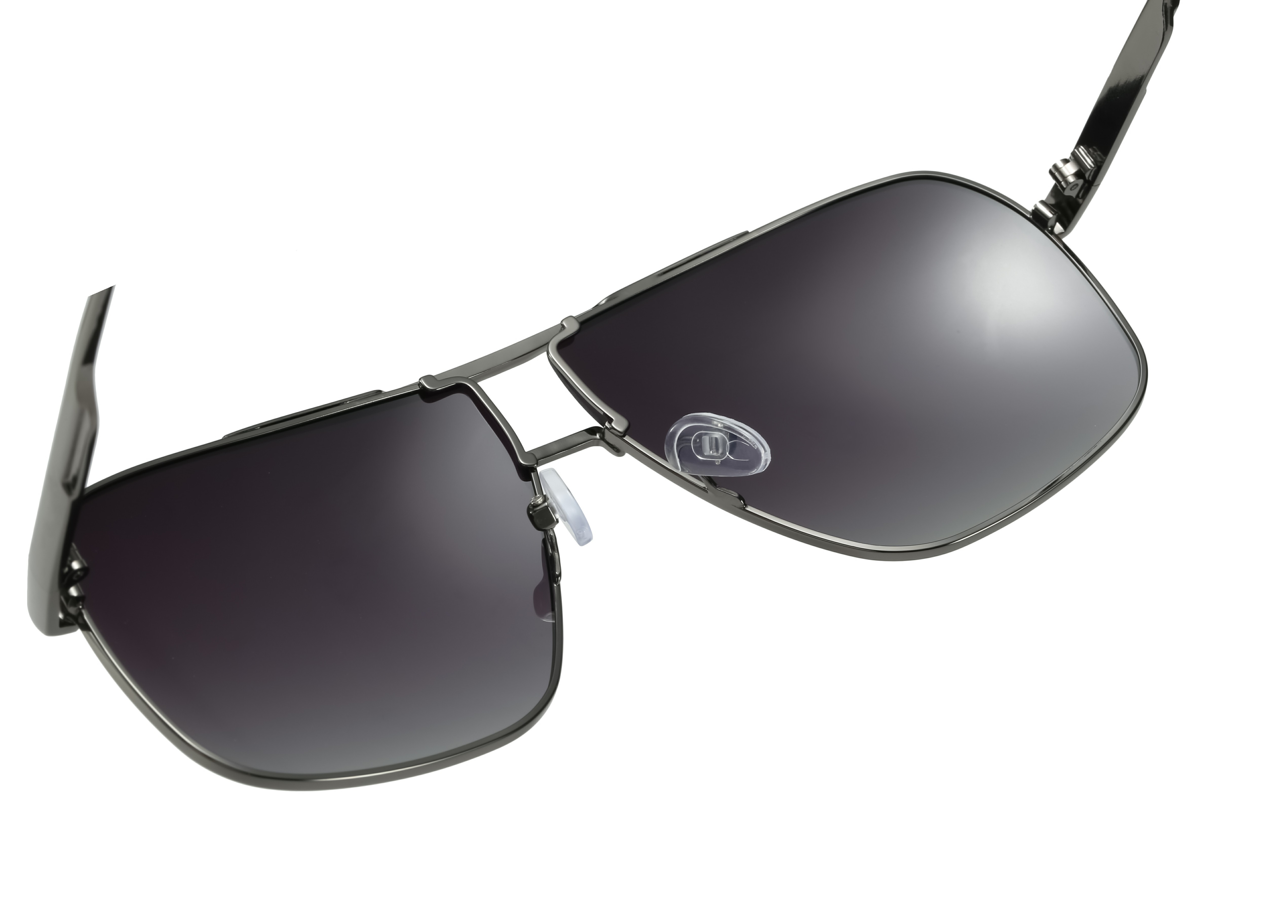 Enrico Cavaldi Double Crossbar Aviator Style Metal Leg Design Polarized Sunglasses 8663