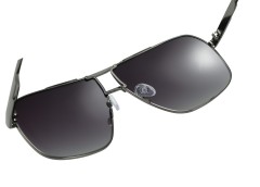 Enrico Cavaldi Double Crossbar Aviator Style Metal Leg Design Polarized Sunglasses 8663