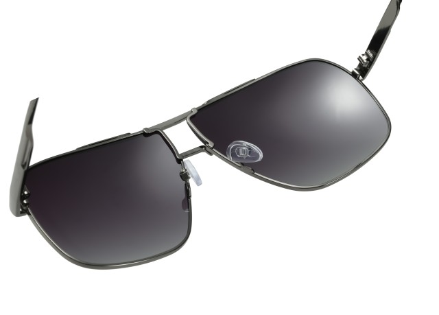 Enrico Cavaldi Double Crossbar Aviator Style Metal Leg Design Polarized Sunglasses 8663