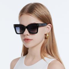 LEKE Polarized Sunglasses Box stitching color Trendy CA2712