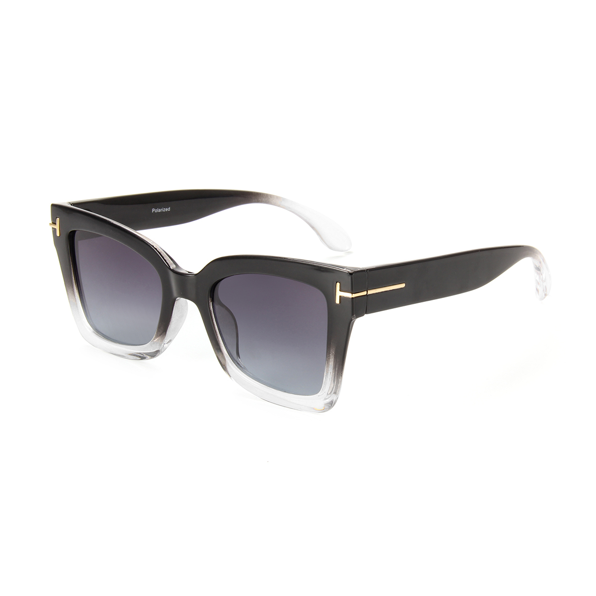 LEKE Polarized Sunglasses Box stitching color Trendy CA2712
