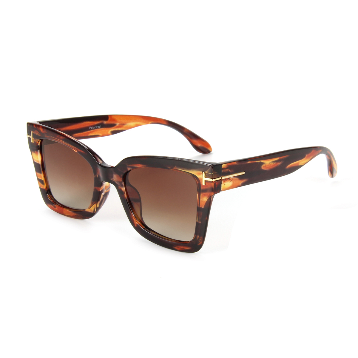 LEKE Polarized Sunglasses Box stitching color Trendy CA2712
