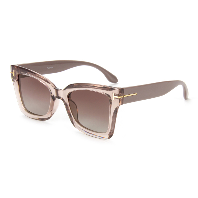 LEKE Polarized Sunglasses Box stitching color Trendy CA2712