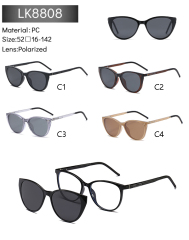 LEKE magnetic sleeve dual purpose polarized sunglasses UV400 8808