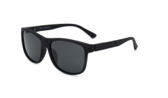 Enrique Cavaldi Polarized Sunglasses with Square Frame and Horizontal Strip Leg Designs 28038